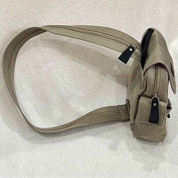 Esprit Tan Nylon Mini Convertible Sling Backpack